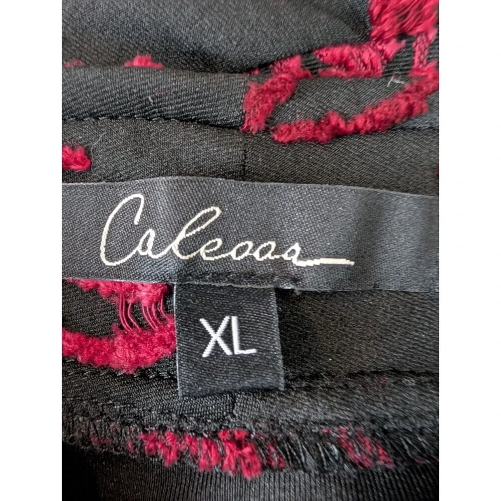 Calessa Embroidered Asymmetric Zip Stretch Jacket Top Size XL